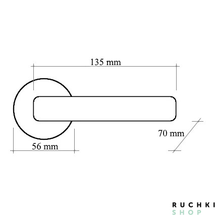 Ручка на розетке 50P RANIA (РАНЬЯ) 290P, Матовая бронза, Melodia 