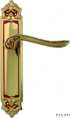 Дверная ручка на планке DAISY 285 PASS, Французское золото, Melodia