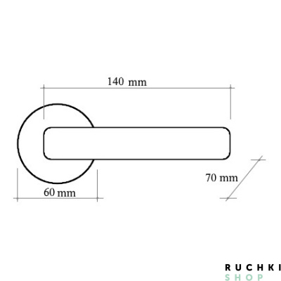 Ручка на розетке 60mm SAMANTHA (САМАНТА) 292, Матовая бронза, Melodia 