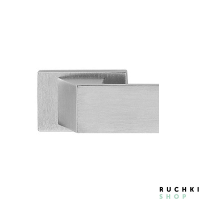 Фото прямоугольная розетка Новинка 3033 матовый хром Тупай