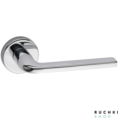 Дверная ручка на розетке Easy 1301/232 F04, Полированный хром, Fimet