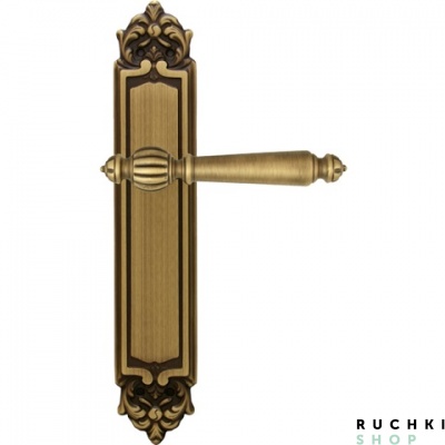 Дверная ручка на планке MIRELLA 235/PASS, Матовая бронза, Melodia