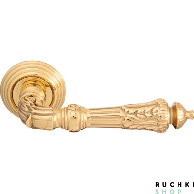 Ручка на розетке 50P SAMANTHA (САМАНТА) 292P, Полированная латунь, Melodia