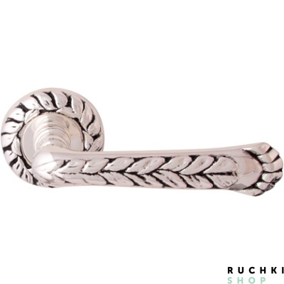 Ручка на розетке DIAMOND 1055, Серебро 925 с чёрной патиной, CLASS 