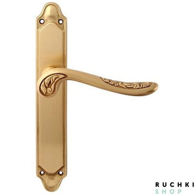 Дверная ручка на планке DAISY 285/158, Матовая латунь, Melodia 