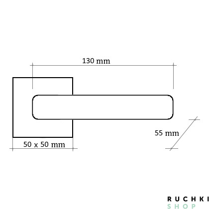 Ручка на розетке PRISMA 253 К, Матовая бронза / бронза, Forme 
