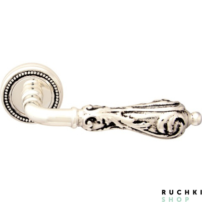 Ручка на розетке 50L LIBRA 229L, Серебро с чернением, Melodia 