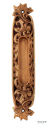 Ручка для раздвижных дверей 8050, Золото 24 Карата + коричневый, Class 