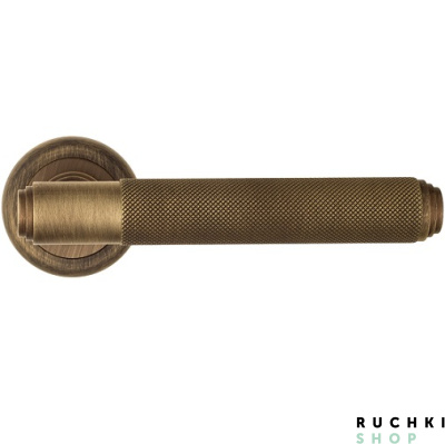 Ручка на розетке Экса Зиг Д1, Матовая бронза, Venezia