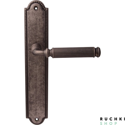 Дверная ручка на планке RANJA 290/458, Античное серебро, Melodia