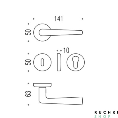 Ручка на розетке ROBOTRE, Бронза, Colombo   