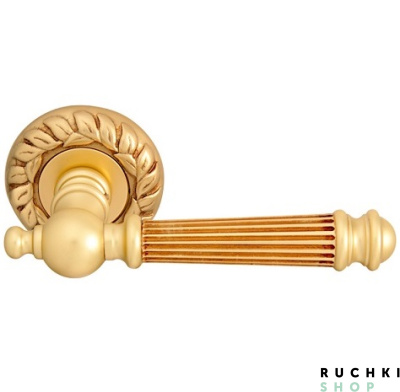 Ручка на розетке 60mm VERONICA (ВЕРОНИКА) 102, Французское золото, Melodia 