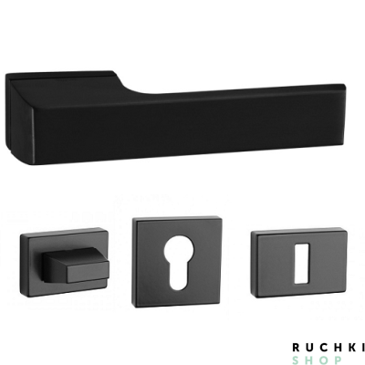 Ручка MELODY 3099 RE Черный с фиксатором и накладками на ключевой цилиндр