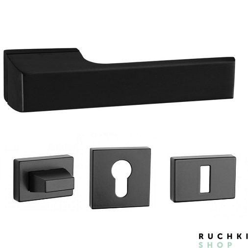 Ручка MELODY 3099 RE Черный с фиксатором и накладками на ключевой цилиндр