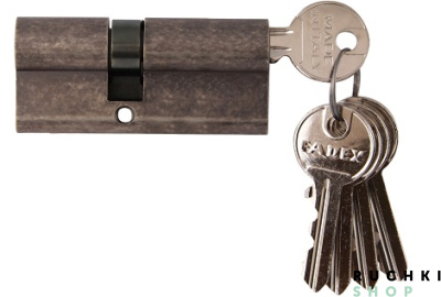 Цилиндр 70мм (30-40) ключ/ключ, Античное серебро, Melodia