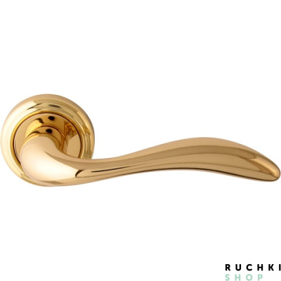 Ручка на розетке 50V LAGUNA 132V, Полированная латунь, Melodia 