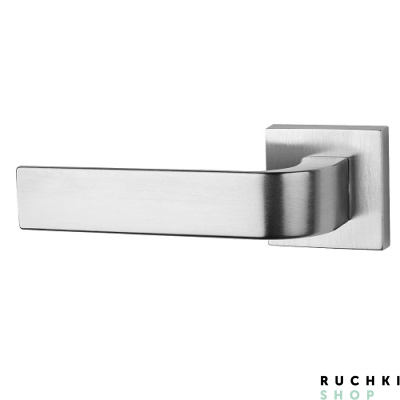 Ручка для дверей на квадратной розетке 2732 Q матовый хром Тупай