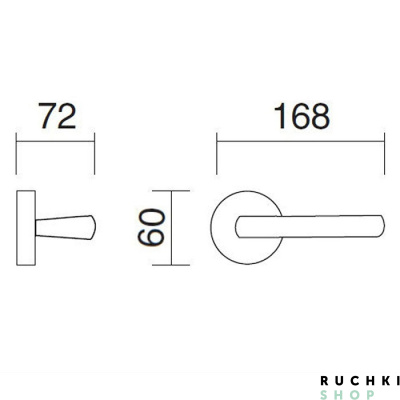Ручка на розетке QUEEN (КВИН), Серебро с чернением, Pasini 