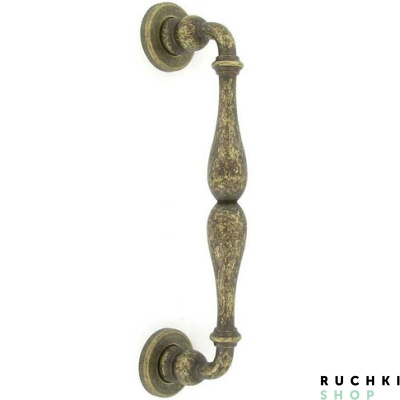 Ручка-скоба LIRICA CORTO (ЛИРИКА КОРТО) 240 мм, Бронза античная, Martinelli 