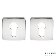 Накладка под цилиндр FF23, Полированный хром, Colombo 