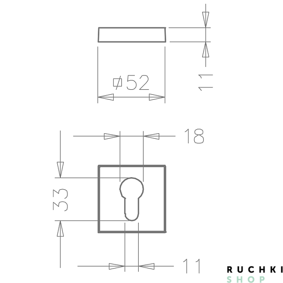 Накладка под цилиндр 1999 Q, Черный матовый, Tupai 