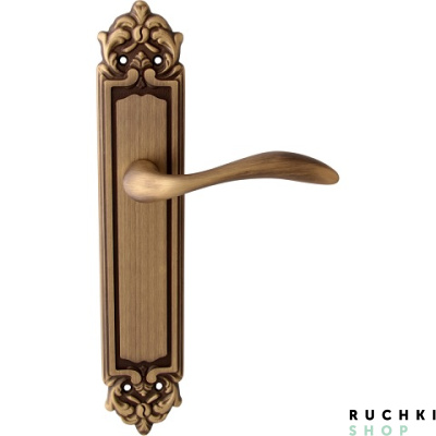 Дверная ручка на планке LAGUNA 132/PASS, Матовая бронза, Melodia