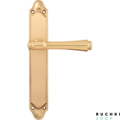 Дверная ручка на планке TAKO 245/158, Полированная латунь, Melodia 