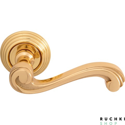 Ручка на розетке 50P CAGLIARI (КАЛЬЯРИ) 225P, Полированная латунь, Melodia 