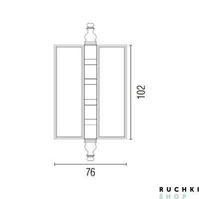 Схема универсальной петли B 5010 102*76*3,5 mm, Золото+коричневый, Class