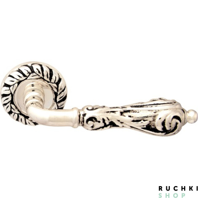 Ручка на розетке 60mm LIBRA 229, Серебро с чернением, Melodia 