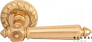 Ручка на розетке 60mm NIKE (НАЙК) 246, Полированная латунь, Melodia 