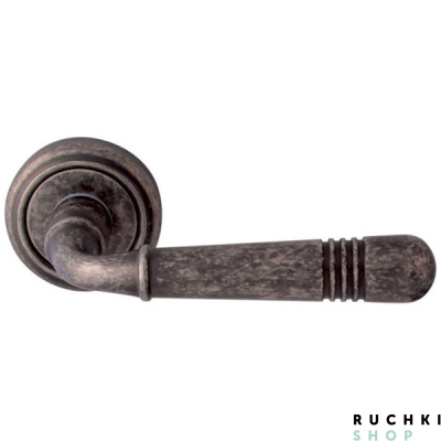 Ручка на розетке 50V ALPHA 293V, Античное серебро, Melodia 