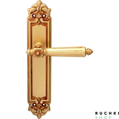 Дверная ручка на планке NIKE 246/PASS, Французское золото, Melodia