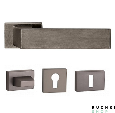 Фото ручка 3033 титан с фиксатором и наладкой на ключевой цилиндр Тупай