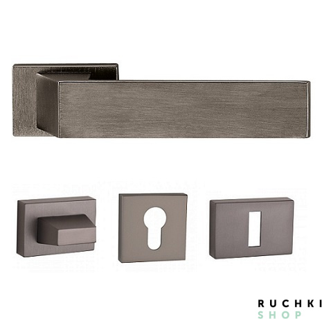 Фото ручка 3033 титан с фиксатором и наладкой на ключевой цилиндр Тупай