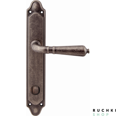 Дверная ручка на планке ANTIK 130/158, Античное серебро, Melodia 