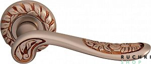 Ручка на розетке 60mm DAISY 285, Французское серебро, Melodia 