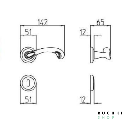Ручка на розетке MIRA, Бронза, Mandelli 