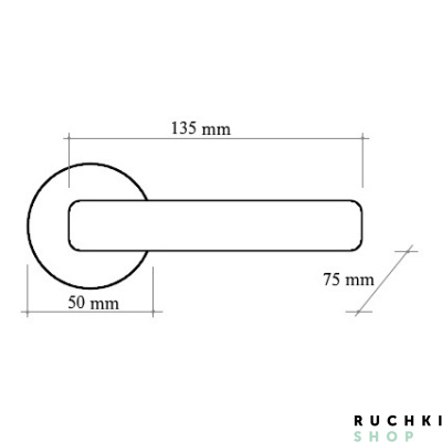 Ручка на розетке 50V DAISY (ДЭЙСИ) 285V, Матовая бронза, Melodia 