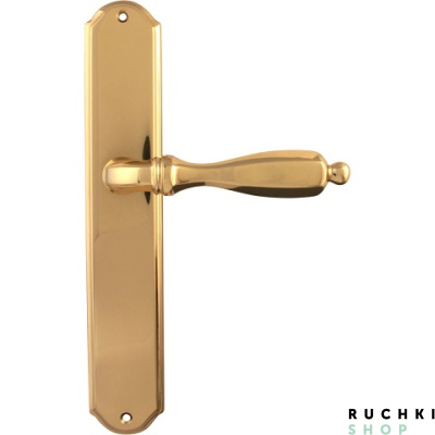 Дверная ручка на планке CAMILLA 298/131, Полированная латунь, Melodia 