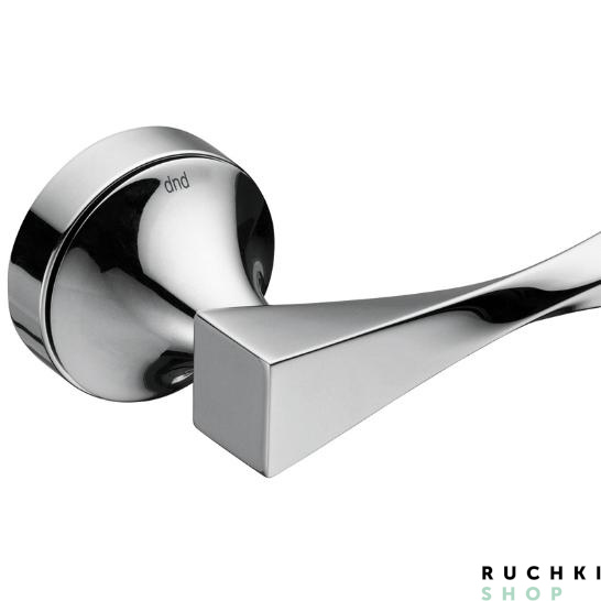 Ручка на розетке Твист, Матовый хром, DND 