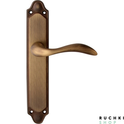 Дверная ручка на планке LAGUNA 132/158, Матовая бронза, Melodia