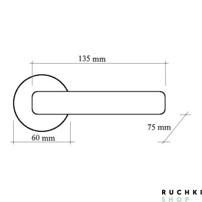Ручка на розетке 60mm DAISY 285, Матовая бронза, Melodia 