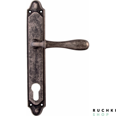 Дверная ручка на планке BETA 294/158, Античное серебро, Melodia 