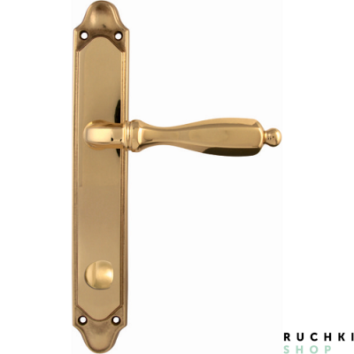 Дверная ручка на планке CAMILLA 298/158, Полированная латунь, Melodia 