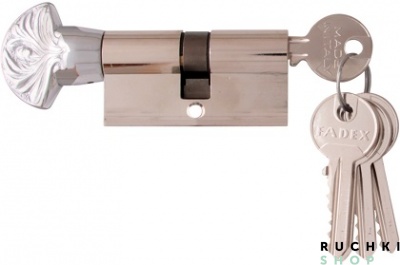 Цилиндр WC DECOR 60мм (30-30) ключ/вертушка, Полированный хром, Melodia