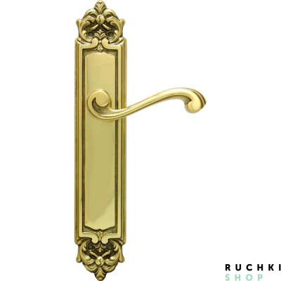 Дверная ручка на планке CAGLIARI 225/PASS, Полированная латунь, Melodia