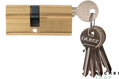 Цилиндр 70мм (30-40) ключ/ключ, Полированная латунь, Melodia