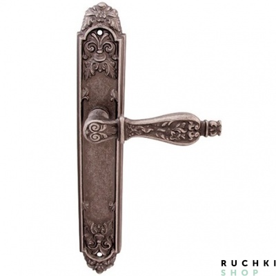 Дверная ручка на планке SIRACUSA 465/PASS, Античное серебро, Melodia