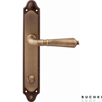 Дверная ручка на планке ANTIK 130/158, Матовая бронза, Melodia 